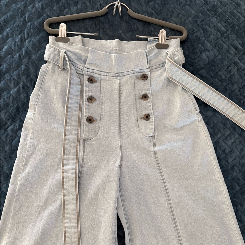 VENUS High Rise Light Blue Jeans with Tie Belt - Picture 4 of 11